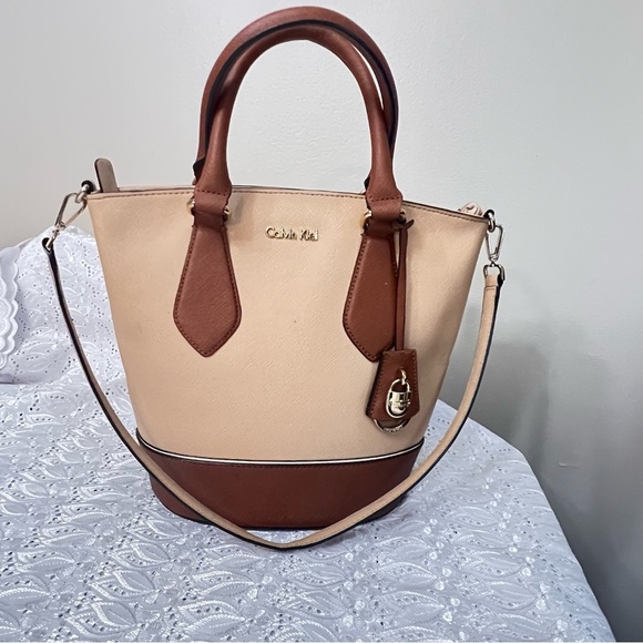 Calvin Klein Handbags - Calvin Klein Tan and Brown Women's Bag